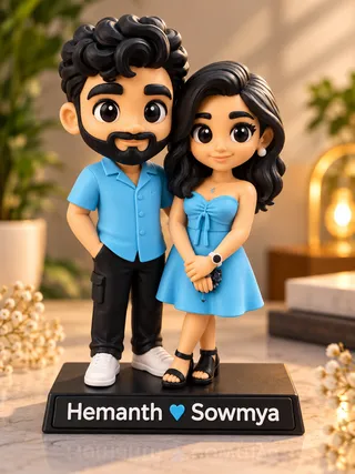 Couple figurine — 3D printed from a photo