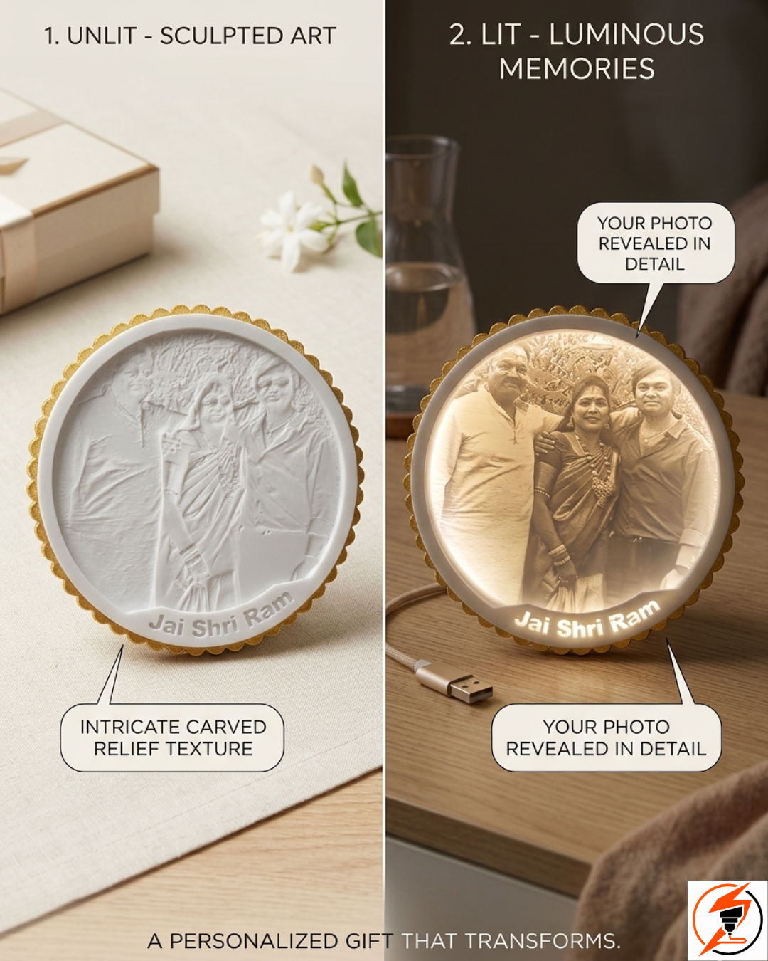 Customized Lithophane Lamp